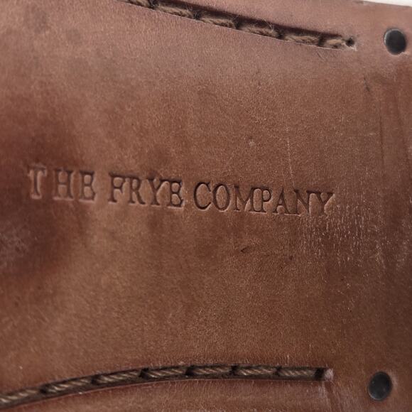 Frye Karissa Heeled Mules Womens 7.5 M Ivory Leather Chunky High Heel Peep Toe - Picture 10 of 14